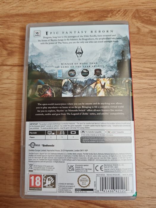 The elder scrolls V Skyrim Nintendo Switch