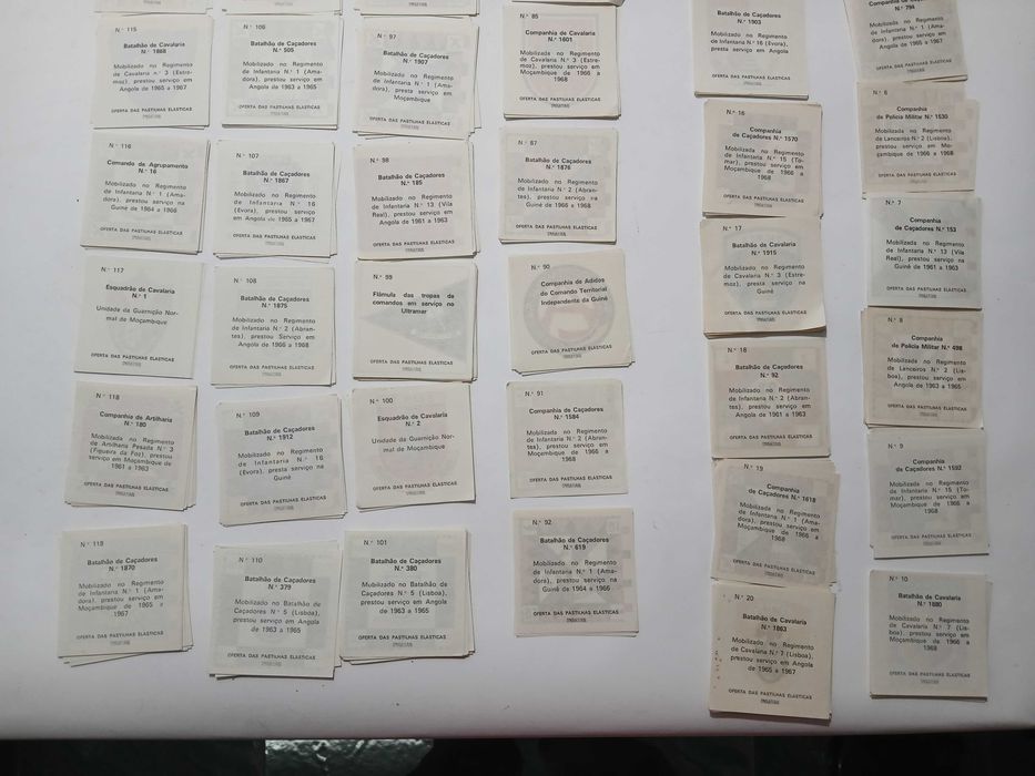 Cromos Pastilhas Pirata - Batalhões /Companhias /Esquadrões Militares
