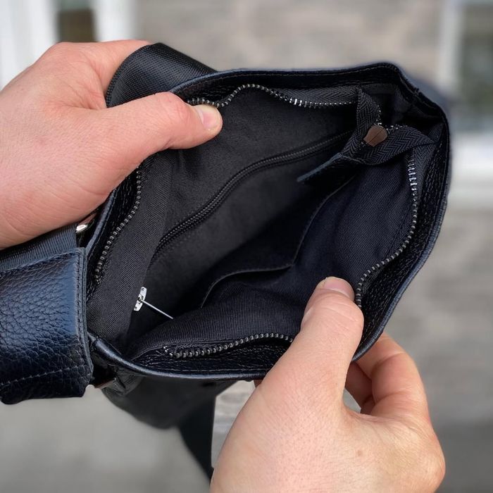 Сумка чоловіча з натуральної шкіри месенджер планшетка