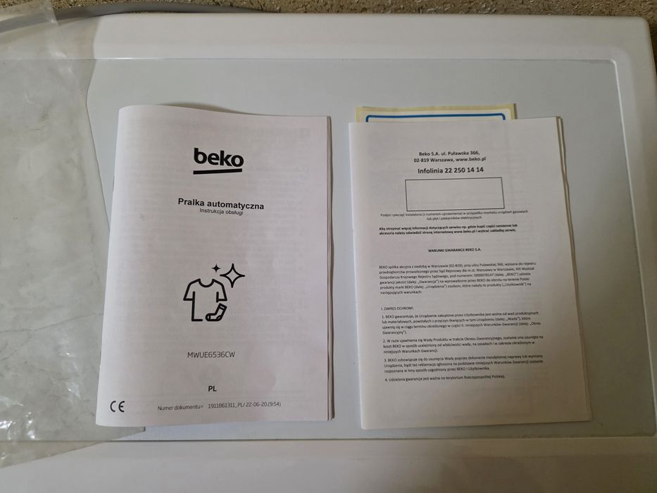 Pralka BEKO model MWUE6536CW 6kg