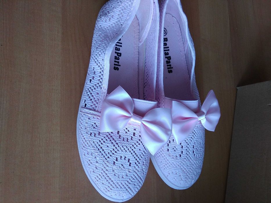 Nowe baletki / tenisówki dla dzieci różowe 33 szare 34