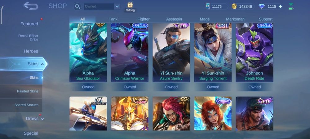 Аккаунт Mobile Legends. Всі герої, максимальні емблеми