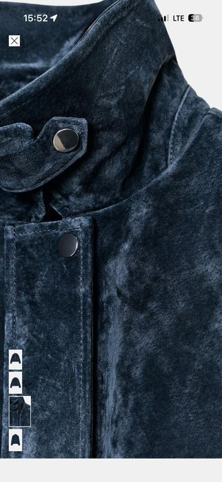 Синя замшева куртка Zara 3046/433/401