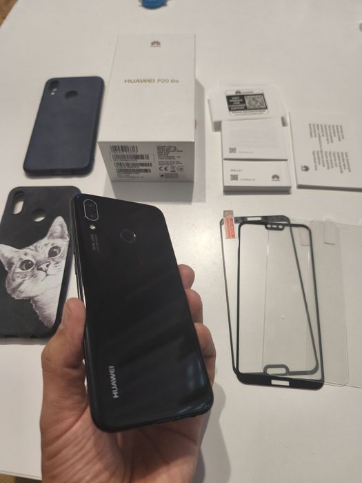 Huawei p20 lite telefon używany smartfon zestaw etui 2x szkiełko 4x
