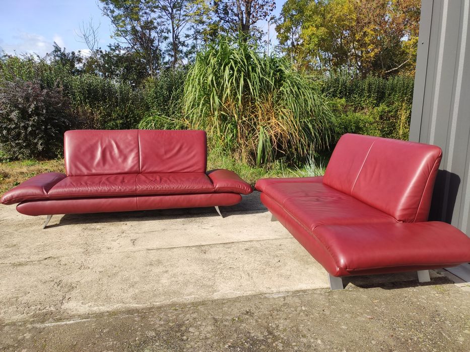 Sofa skórzana 3-osobowa+2-osobowa- skóra naturalna! KOINOR! Nowoczesny