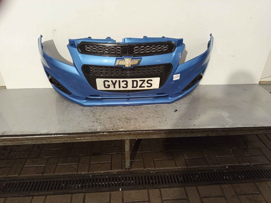 ^ ZDERZAK PRZÓD PRZEDNI CHEVROLET SPARK 3 III LIFT FL NIEBIESKI BŁĘKITNY