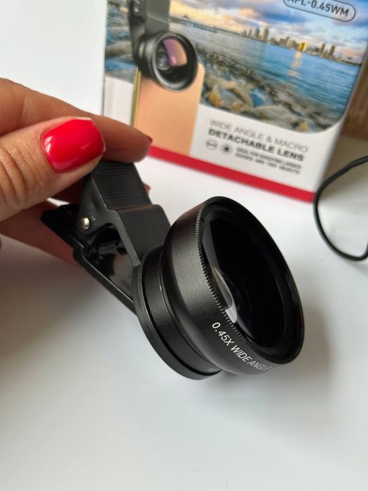 Продам набір об'єктивів для смартфона APEXEL APL-0.45WM (Ширококутна + Макро)