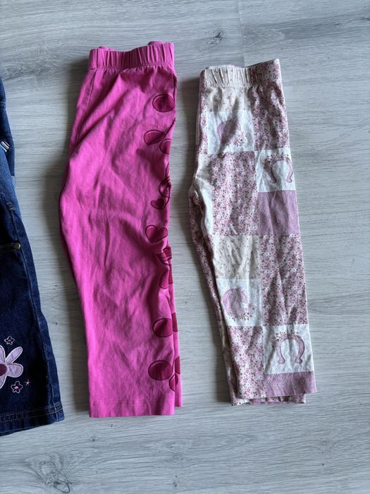 Zestaw jeans spodenki spodniczka ogrodniczki 122/128