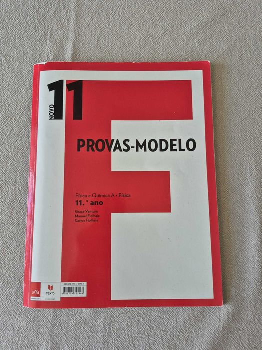 Livro de provas modelo Física e Química A 11º ano ISBN: 978-972-47-5396-6