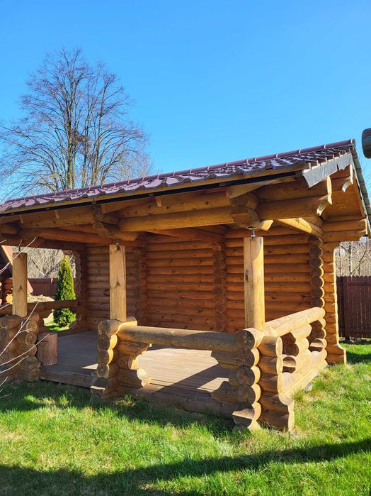 Duża drewniana altana 5,5m x 3m