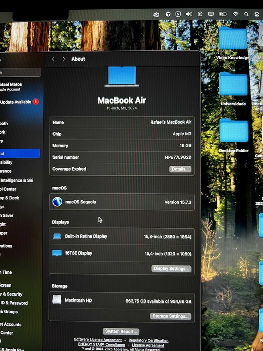 Macbook Air M3 15'' | 16GB | 1TB + Monitor Portátil AOC 15