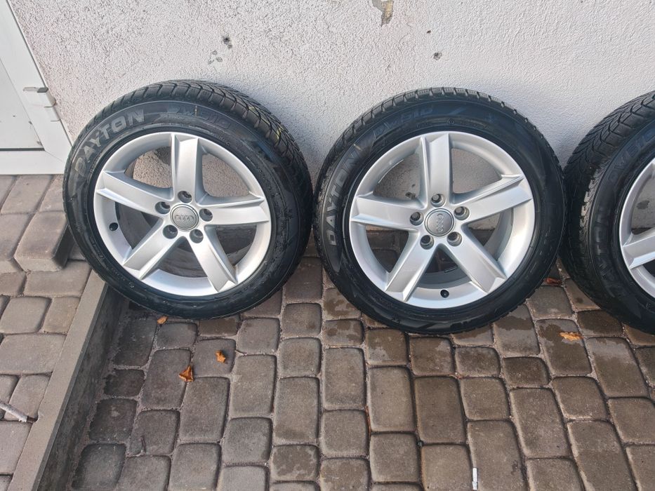 Sprzedam alufelgi 16" z oponami zimowymi 205/55 R16 – pasują do Audi