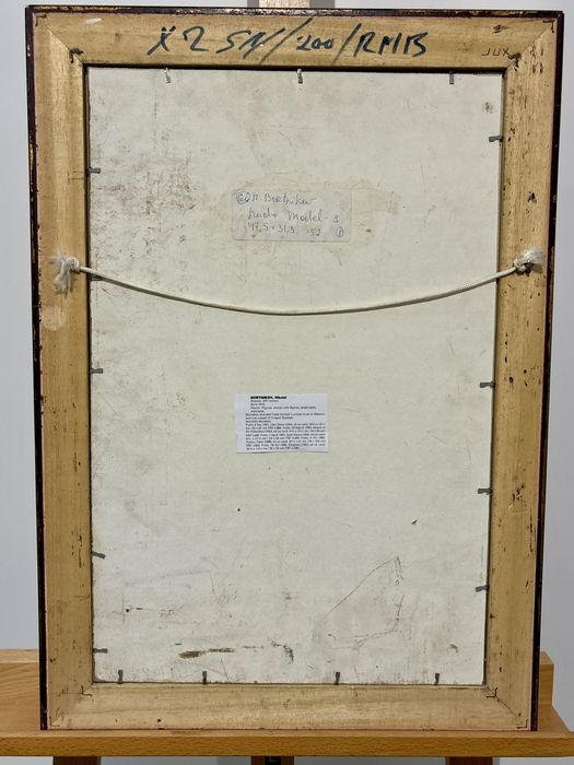 Cudowna Para Aktów Obrazów aukcyjnych Akwarela Nikolai Bortnikov 1958