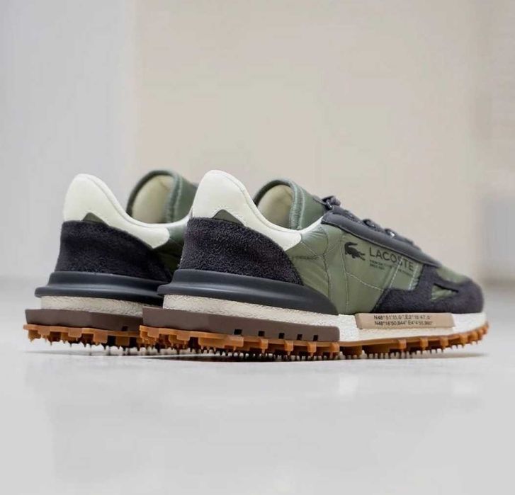 Мужские кроссовки Lacoste хаки Лакост зеленые