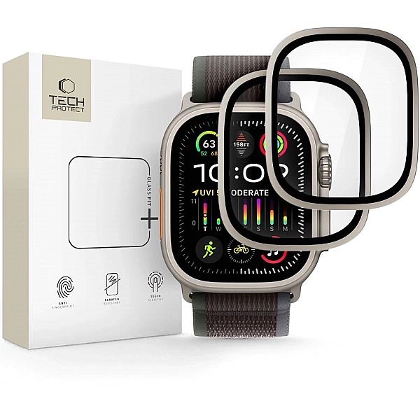 Szkło hartowane Tech-Protect Glass Ring 2-pack na Apple Watch Ultra 49