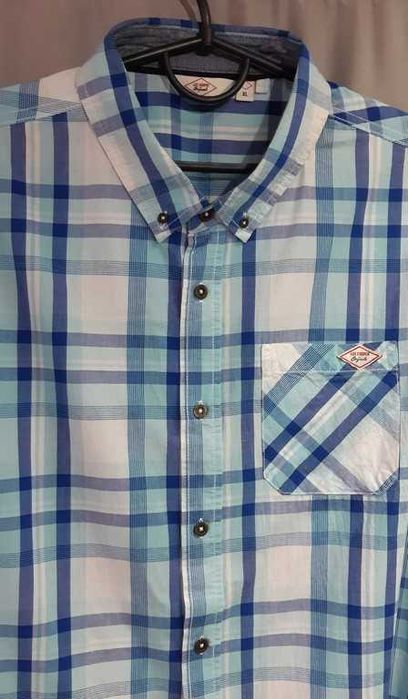 Тенниска синяя, бирюзовая клетка Lee Cooper