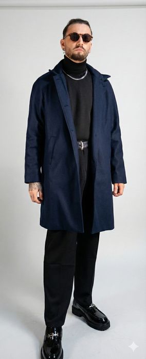 Sobretudo Clássico Homem M Novo