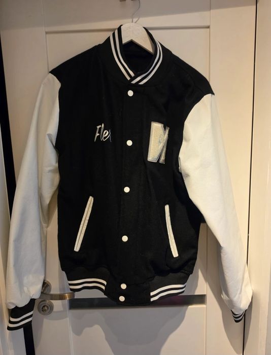 Collage jacket leather wool