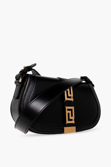 Versace Czarna  Torba na ramię ‘Greca Goddess’