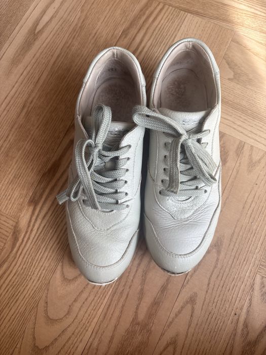 Skorzane buty oliwkowe 35 Ryłko sneakersy