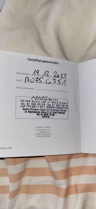 Zegarek męski Aztorin nieużywany