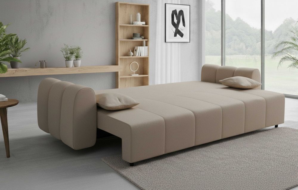Kanapa,sofa CHILL-Funkcja Spania 145/200cm,Pojemnik! Transport Gratis!