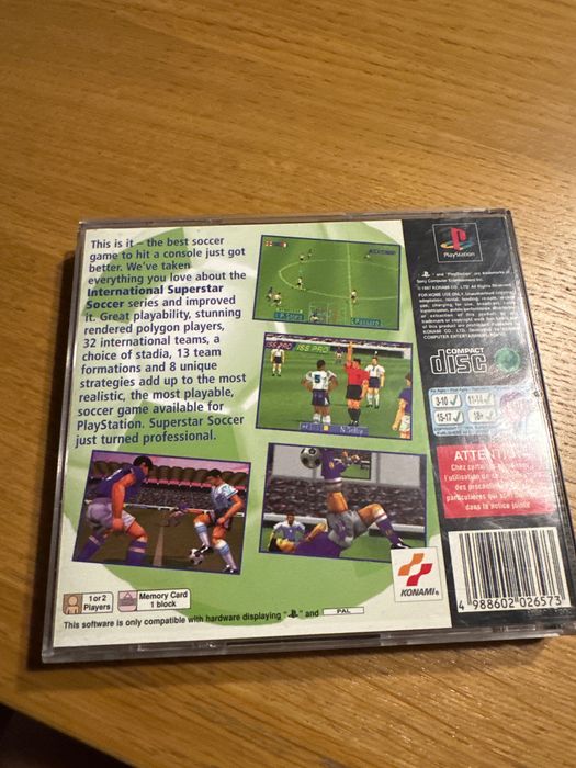 ISS International Superstar Soccer Pro Sony PSX PS1 Konami