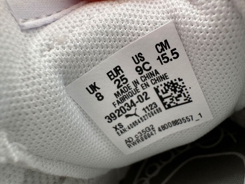Puma sneakersy dziecięce 25 białe buciki tenisówki na rzep