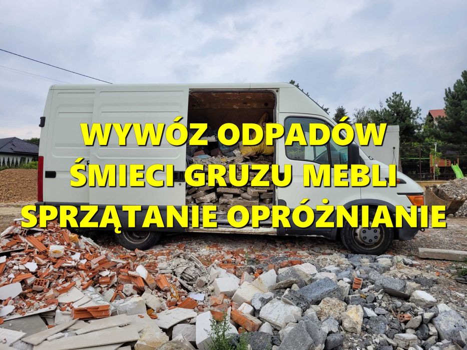 WYWÓZ MEBLI/ŚMIECI/GRUZU/ODPADÓW Sprzątanie mieszkań/piwnic/Utylizacja