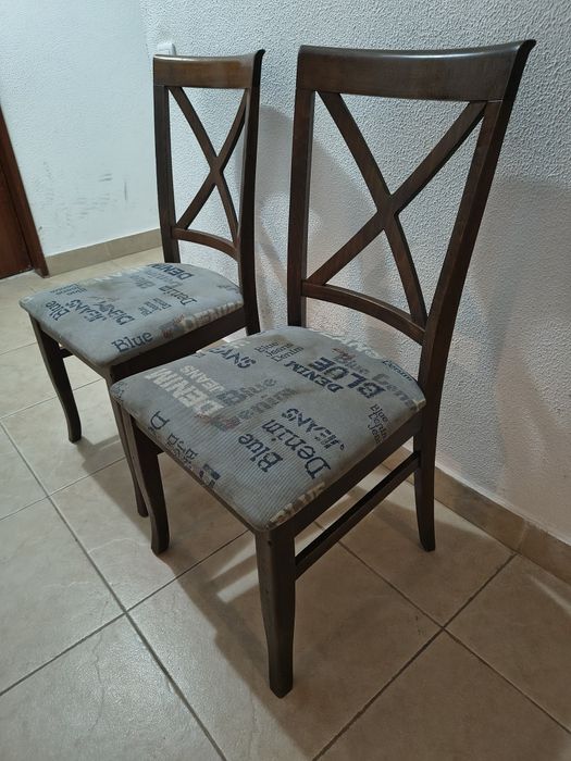 Conjunto de 6 Cadeiras de Madeira - Estilo Rústico