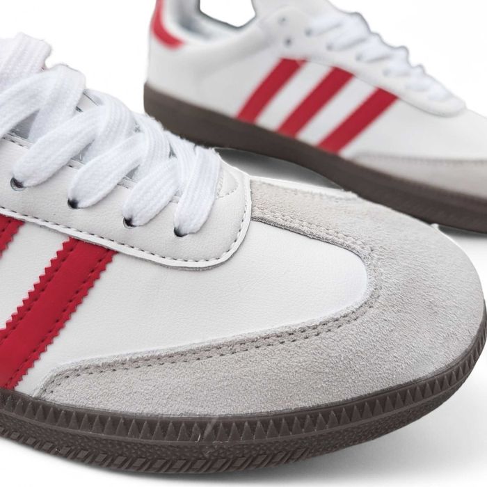 Знижка на колір Чоловічі кросівки Adidas Samba білі з червоним