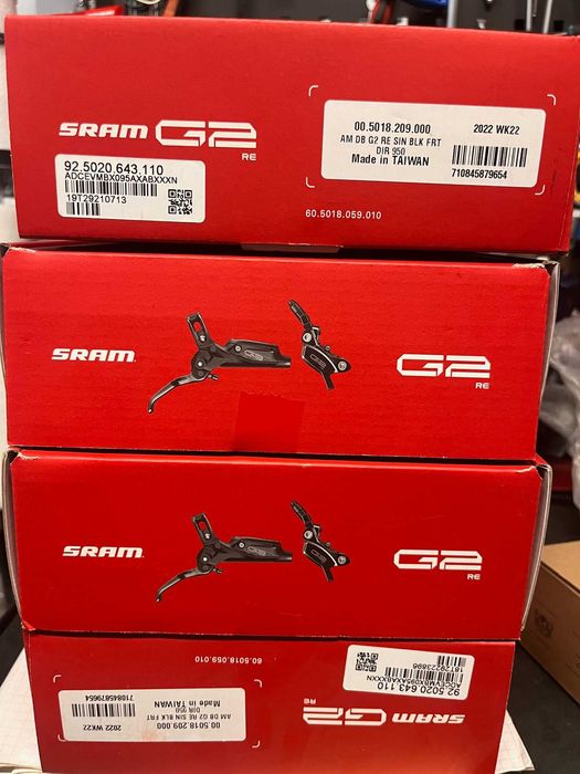 Hamulec tarczowy Sram G2 RE 4 tloki ebike elektryk przód lub tył code