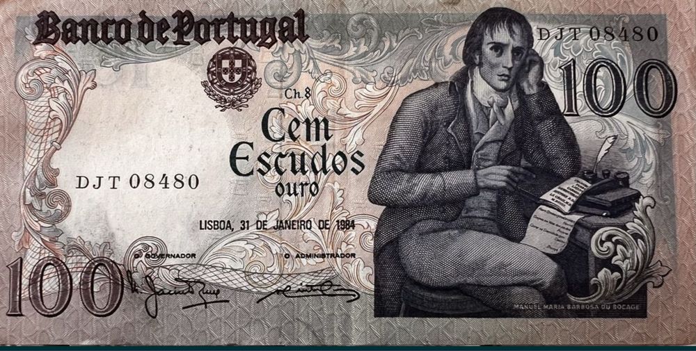 Nota de 100 escudos -ano 1984