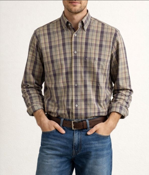 Męska koszula w kratkę