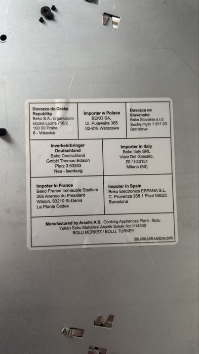 Placa vitrocerâmica beko