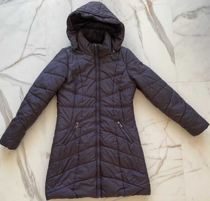 Lara Fabio Długa kurtka płaszcz ocieplany rozm. 38 M b. dobry - stan