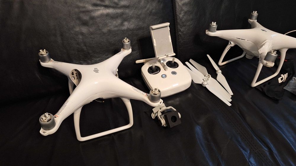 DJI Phantom 4 Kontroler + 2 uszkodzone drony (jedna skorupa ok])