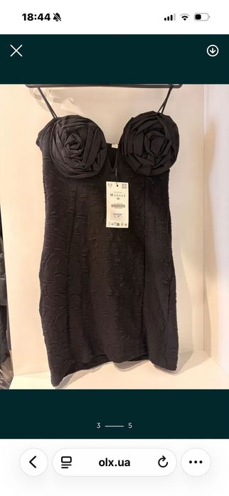 Сукня zara чорна троянди нова
