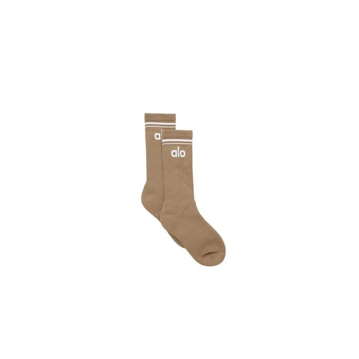 Шкарпетки Alo Yoga Unisex Throwback Socks Brown