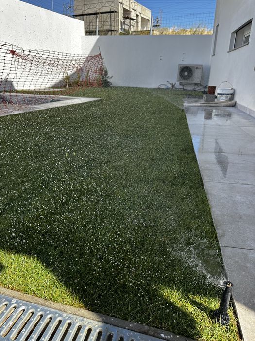 Relva artifical e natural