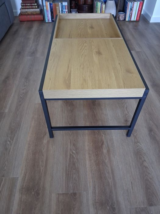 Mesa de centro  carvalho/preto  C100cm L50cm A40cm