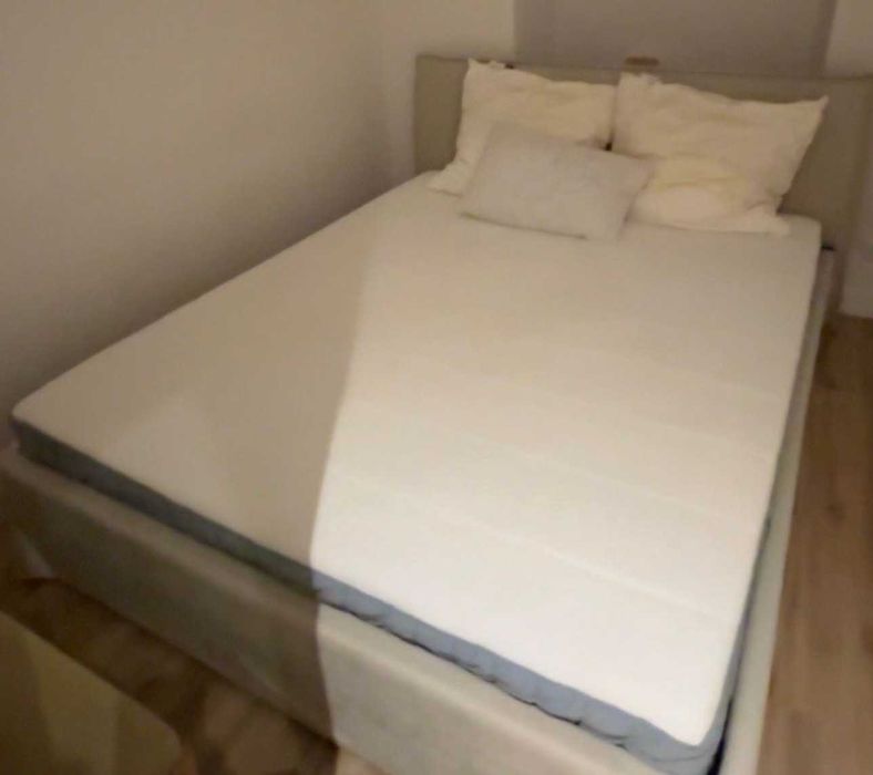 Colchão VESTERÖY.Colchão molas ensacadas, firme/azul claro, 160x200 cm