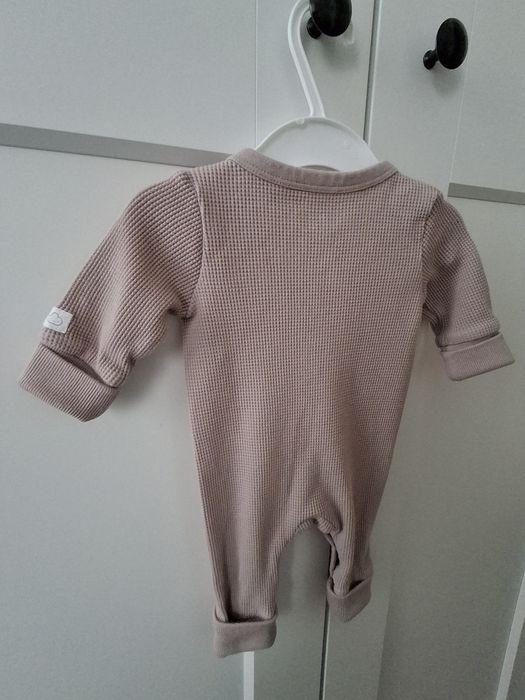 Waflowy rampers pajac brudny róż 56 h&m