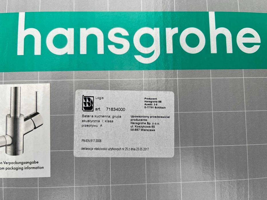 Hansgrohe Logis M31 bateria kuchenna z zaworem odcinającym