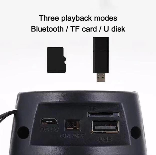 Bluetooth колонка ZQS 1202  А3 LED підсвічування