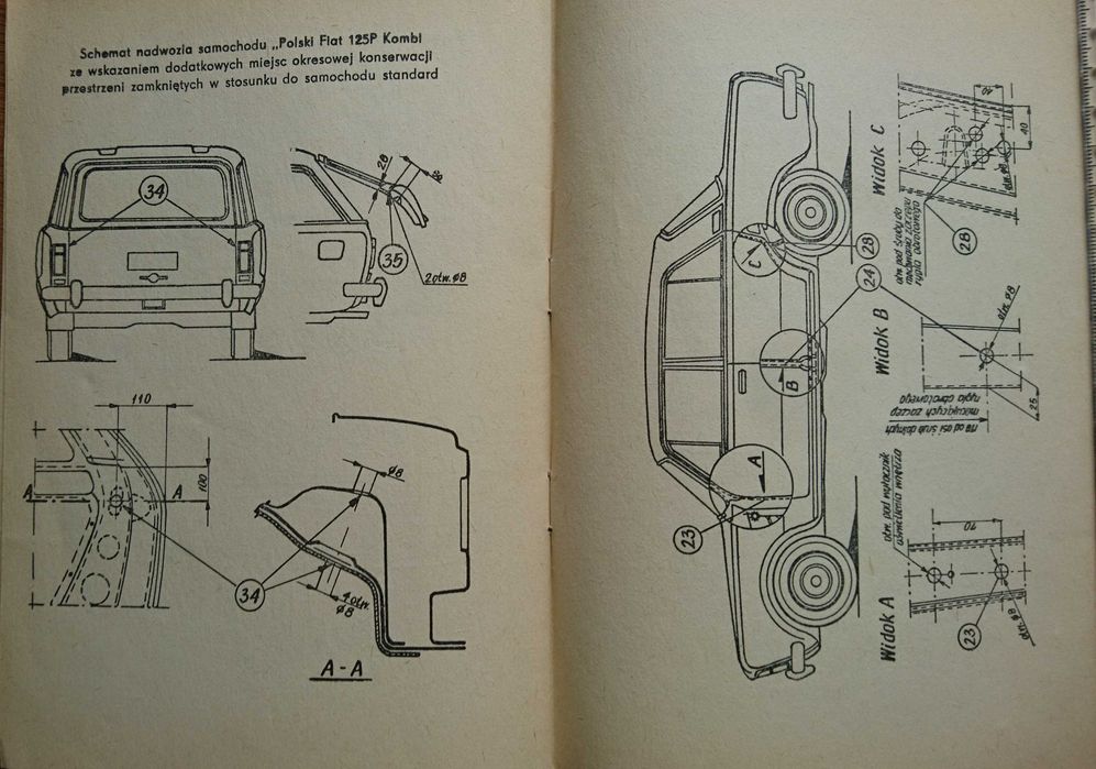książka  naprawa samochodów FSO 125 P + konserwacja samochodu Fiat 125