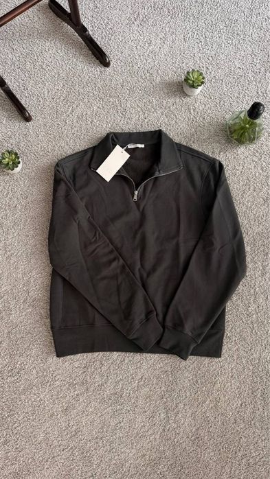 Темно сіра кофта 1/3 зіп Zara