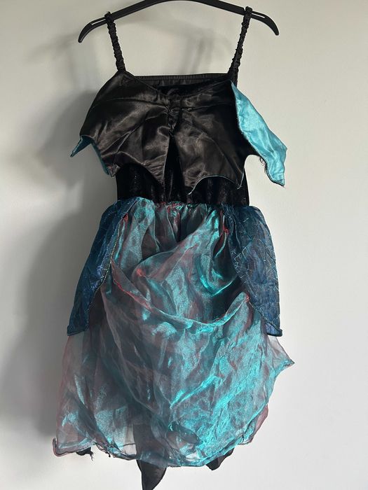 Strój przebranie Czarownica Nietoperz 9/10 lat