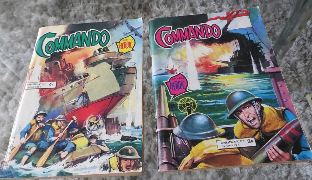 BD Coleção Commando  Héroic - 2 livros Nº 272 e Nº 273 de 1981/1982