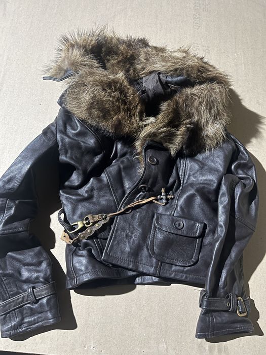 Кожанка с мехом